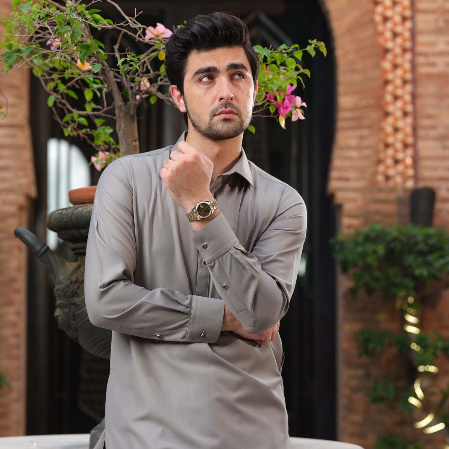 Grey Kameez Shalwar