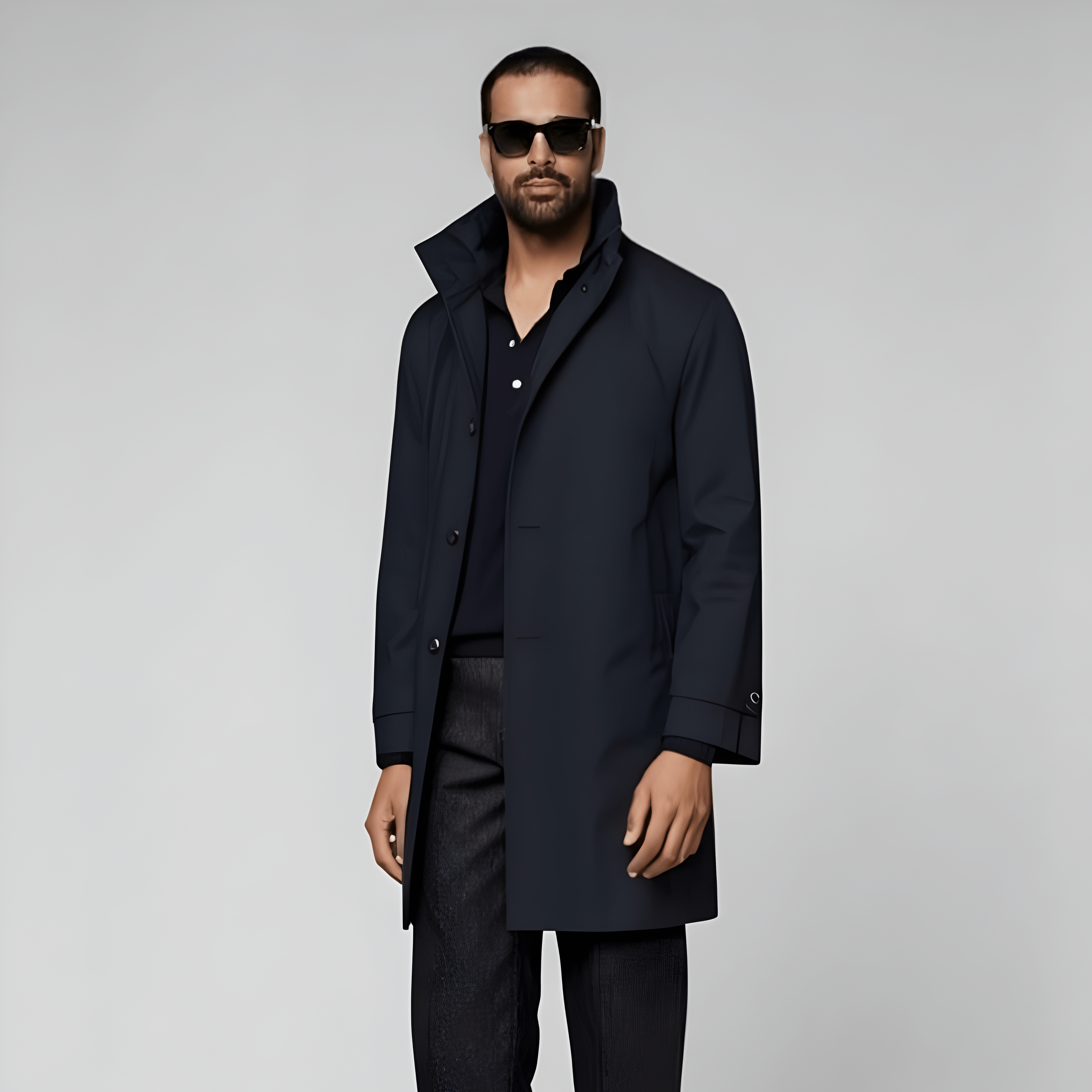 Navy Raincoat