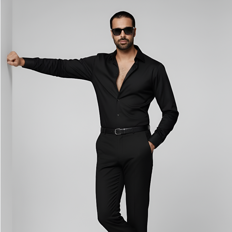 Black Wool shirt
