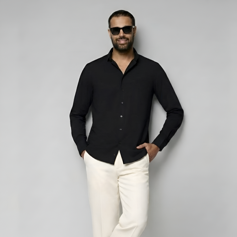 Black Wool Shirt