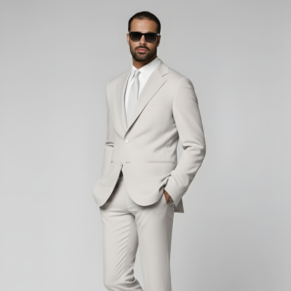 Light Taupe Tailored Fit Havana Suit