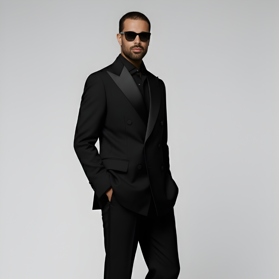 Black Tailored Fit Milano Tuxedo